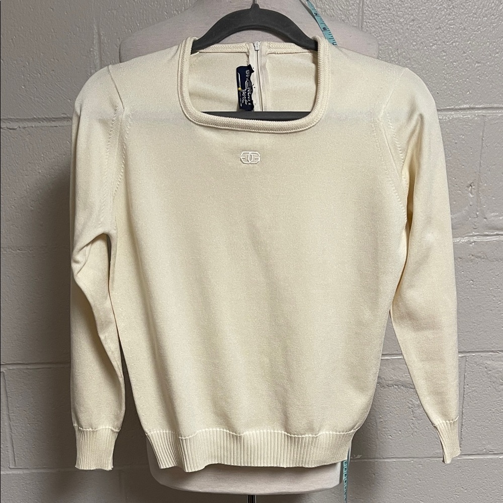 Givenchy Cream Scoop Neck Sweater